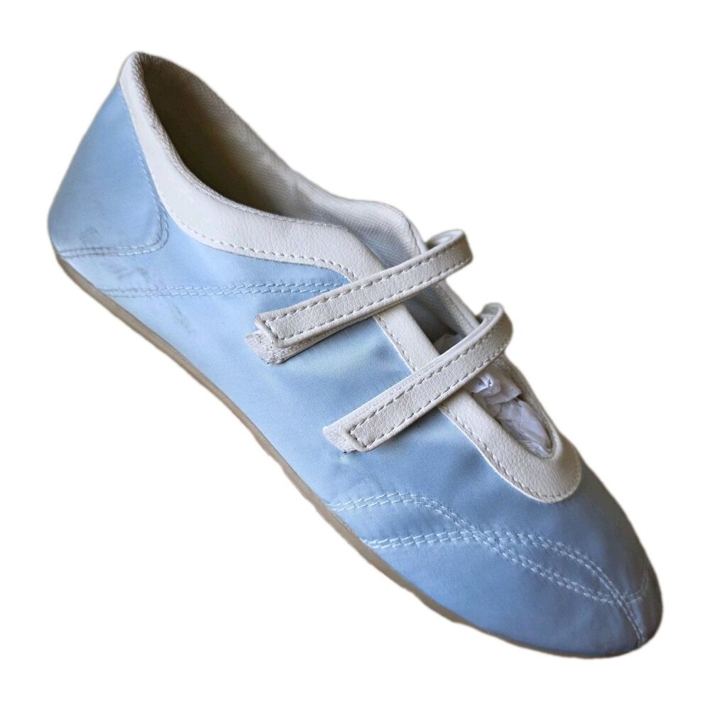 Zara Women's EU 37 Blue Flat Ballet Mary Jane Shoes 2-strap